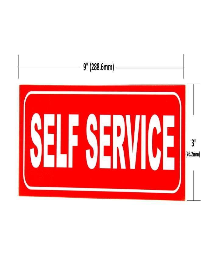 eSplanade Self Service Sign Sticker Decal - Easy to Mount Weather Resistant Long Lasting Ink Size (9" x 3") - Image 2