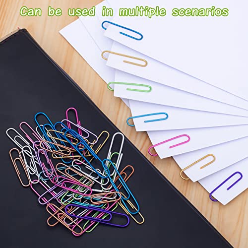 SOTMALTK Paper Clips, 200pcs Jumbo and Medium （2 inch & 1.3 inch） Colored Clip, Large PaperClips Assorted Colors Sizes, Paper Clips for Paperwork Office School and Personal Use - Image 5