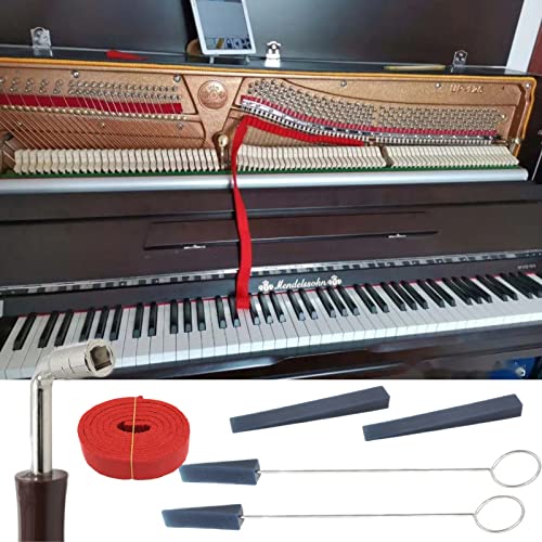 Cheerock 6pcs Piano Tuning Kit Professional Piano Tuning Tools Kit Including 1 Piano Tuning Wrench 2 Piano Mutes 2 Piano Mute With Handle & 1 Piano Felt - Image 5