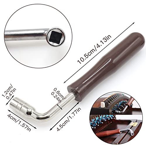Cheerock 6pcs Piano Tuning Kit Professional Piano Tuning Tools Kit Including 1 Piano Tuning Wrench 2 Piano Mutes 2 Piano Mute With Handle & 1 Piano Felt - Image 4