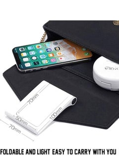 Y&D Desktop Cell Phone Holder Cradle with Protective Pads Compatible iPhone, Android Phones, E-reader and Mini-Tablet (White)  - Image 4