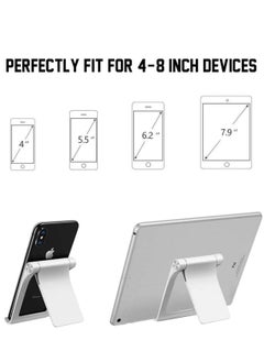 Y&D Desktop Cell Phone Holder Cradle with Protective Pads Compatible iPhone, Android Phones, E-reader and Mini-Tablet (White)  - Image 2