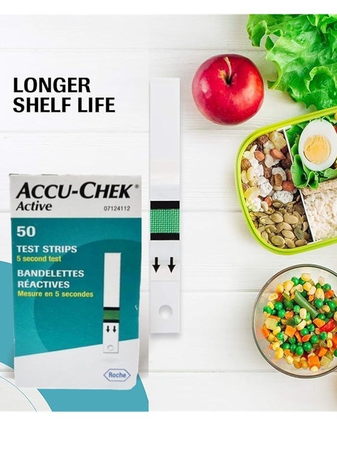 ACCU-CHECK ACTIVE - 50-Piece Accu-Check Active Blood Glucose Test Strips (2 Pack) - Image 1
