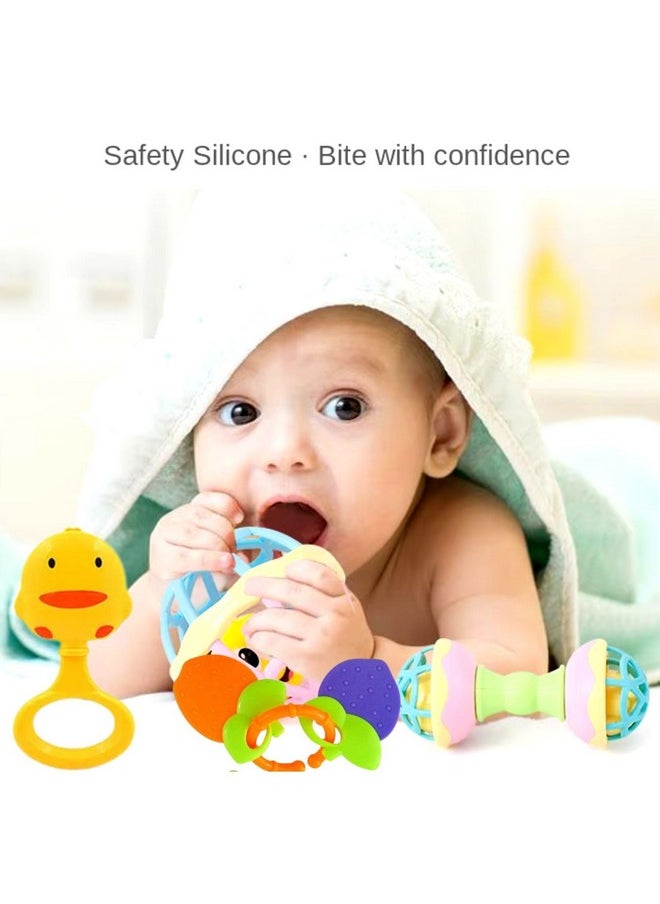 Vibgyor Vibes Lovely Attractive Colourful Non Toxic Shake & Grab Rattles For Babies,Newborns Toddlers, Infants, Child Set Of 8 Multi Color  - Image 4