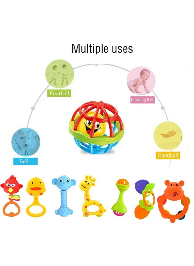 Vibgyor Vibes Lovely Attractive Colourful Non Toxic Shake & Grab Rattles For Babies,Newborns Toddlers, Infants, Child Set Of 8 Multi Color  - Image 2