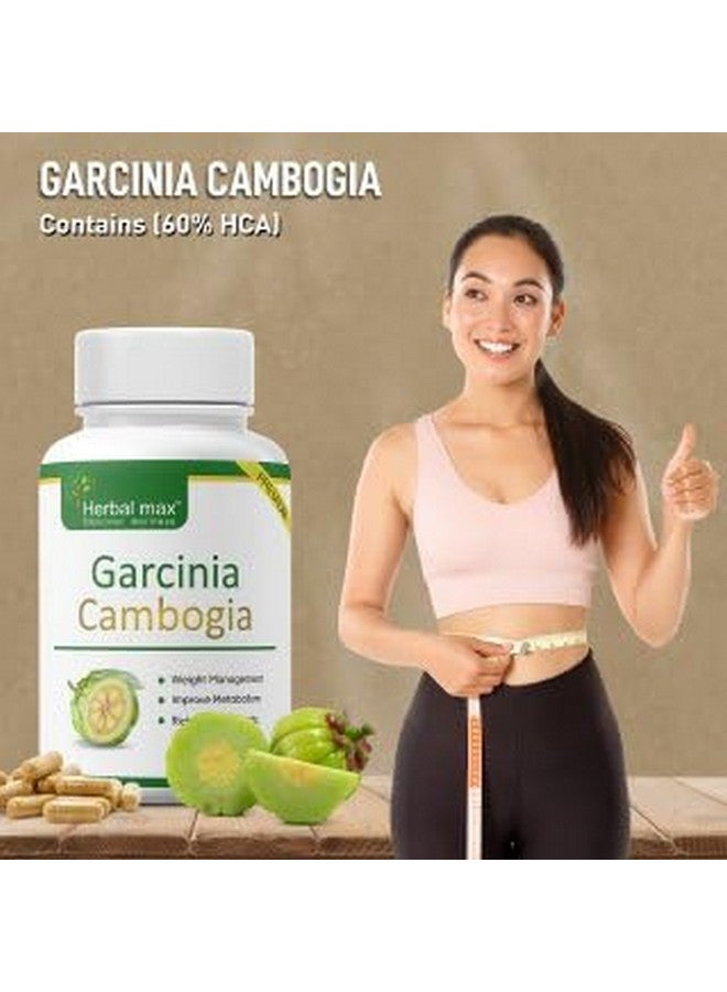 Herbal Max كبسولات هيربال ماكس جارسينيا كامبوجيا مع 60% HCA ومستخلص الشاي الأخضر، 60 كبسولة (800 ملغ) عبوة من 2 | إدارة الوزن الطبيعية | تحسن الهضم للرجال والنساء - Image 4