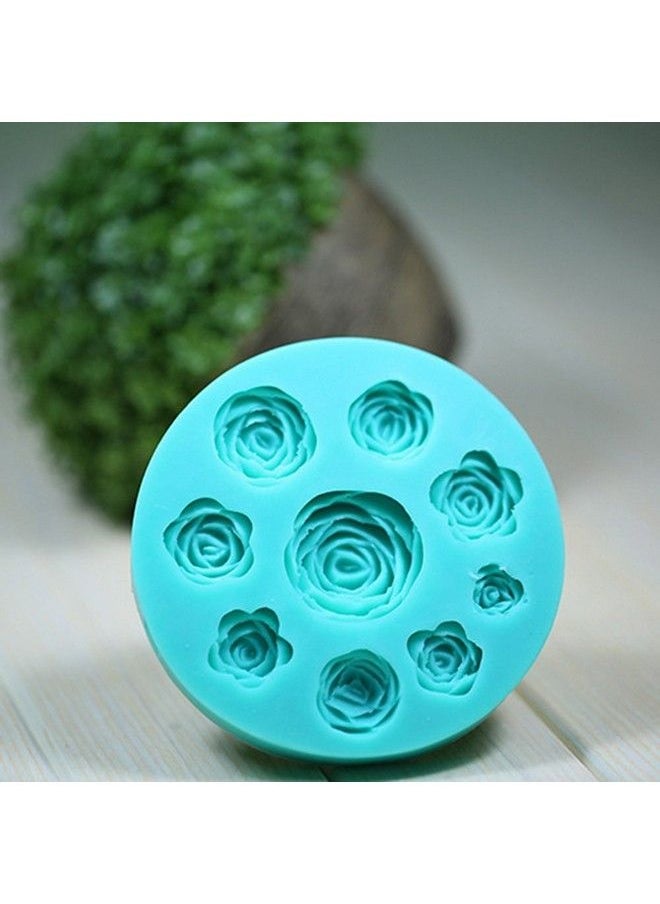 SK 3D Rose Flower Shape Diy Fondant Chocolate Silicone Mold Sugar Decoration Baking Tools  - Image 1