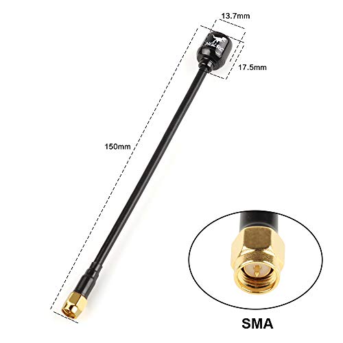 HGLRC RHCP SMA هوائي مدى طويل FPV Hammer Mini 2.5dBi سوبر ميني 5.8G لطائرة التحكم عن بعد (قطعتان) - Image 2