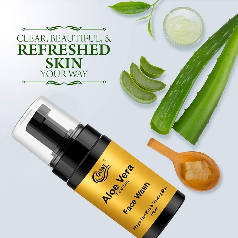 QUAT Aloevera foaming facewash for pimple free and glowing skin Face Wash 100 ml - Image 5