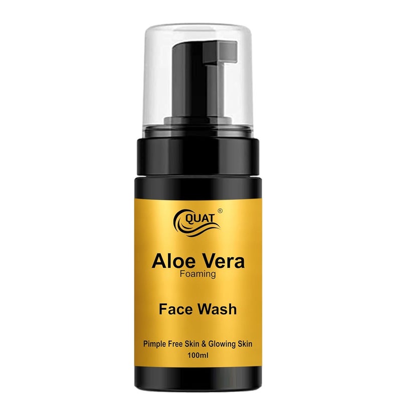 QUAT Aloevera foaming facewash for pimple free and glowing skin Face Wash 100 ml - Image 1