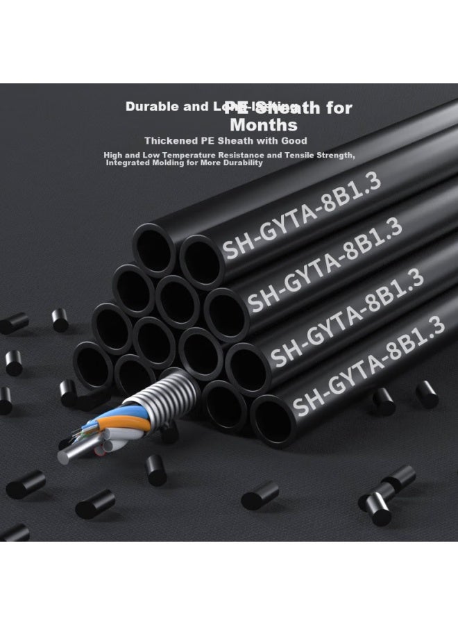 Suhao Gyta Outdoor Optical Cable, Telecom-grade National Standard Cable, 8-core Optical Cable 1 Meter, Layer-braided Single-mode Armored Optical Cable, Outdoor Fiber Optic Line Gyta