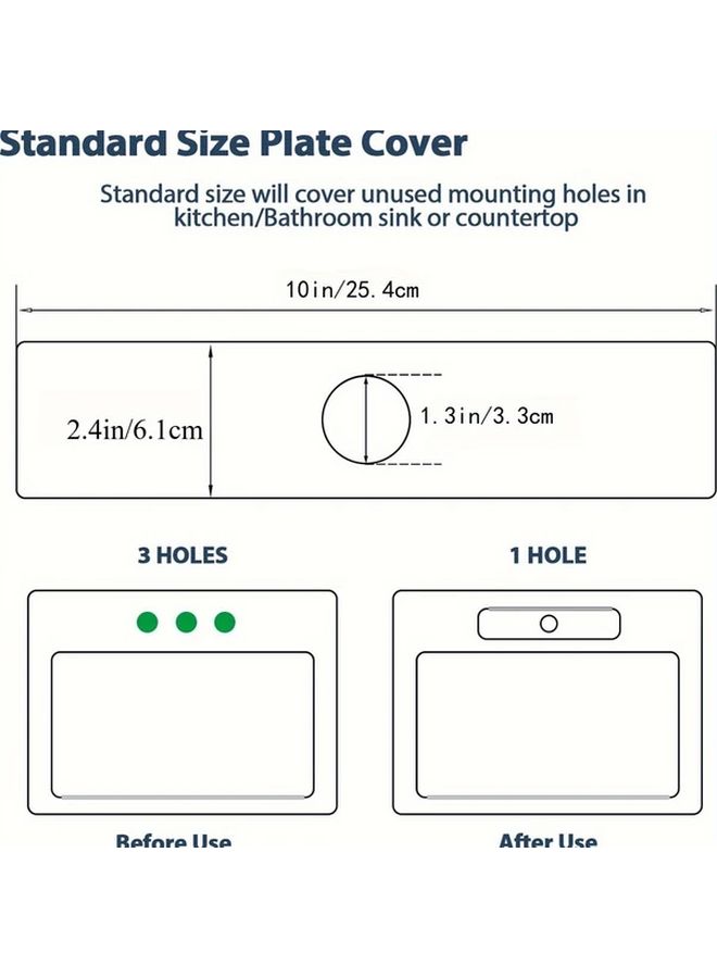 Chrome Stainless Steel Single Hole Faucet Cover Plate 10 Inch Deck Mount Water Safe Durable - Image 3