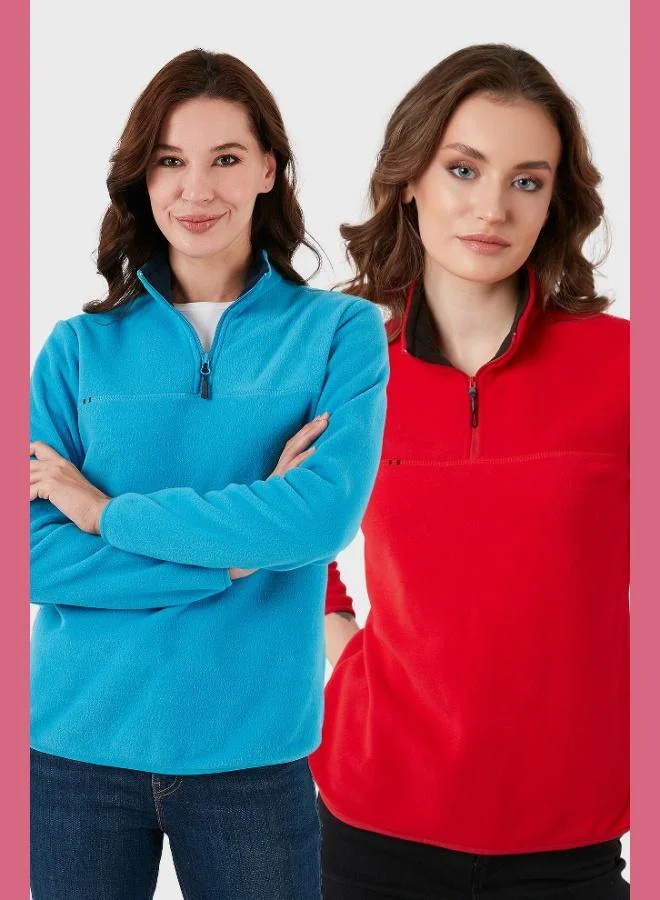 ليلا ليلا طقم قطعتين نسائي بياقة مستديرة ناعم مقاوم للتوبير