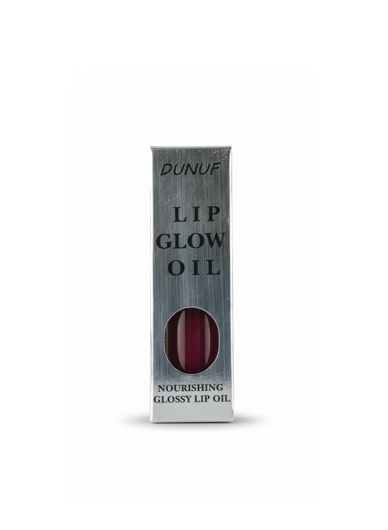 DUNUF Nourishing & Glossy Lip Oil – Hydrating Lip Glaze for Dry Lips – Non-Sticky High-Shine Finish with Raspberry Extract & Cherry Seed Oil - Image 1