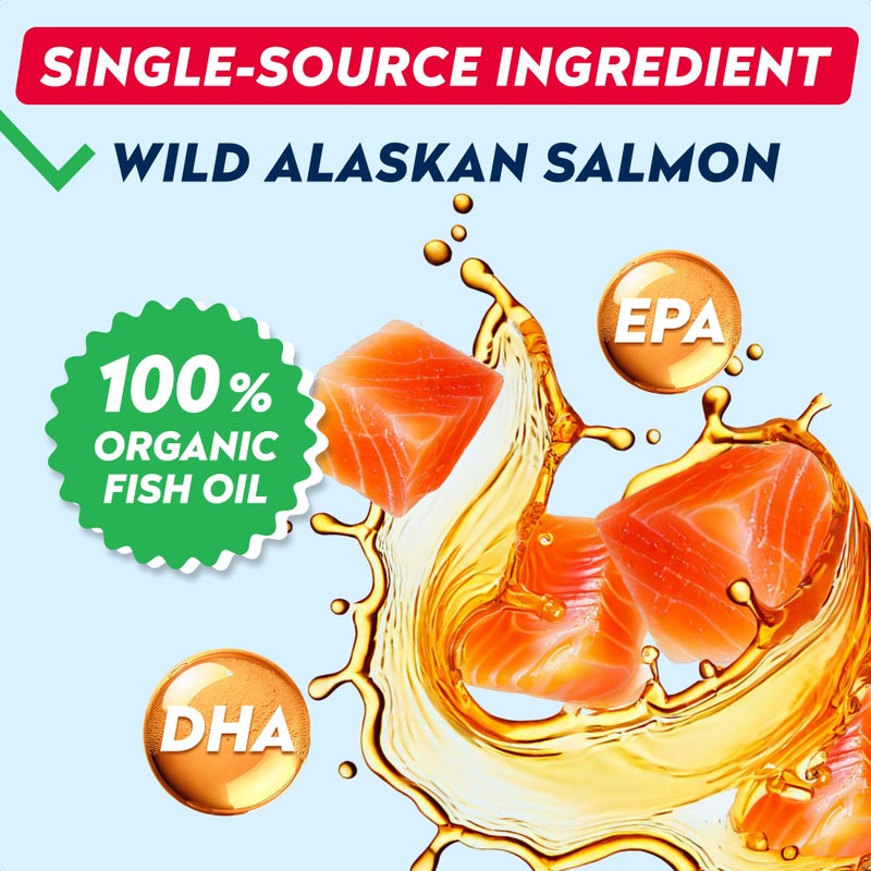 StrellaLab 32 OZ Salmon Oil for Dogs - Omega 3 for Dogs & Cats, Itch & Allergy Relief, Wild Alaskan Salmon Oil for Skin & Coat, Fish Oil Liquid, Shedding Health Support EPA & DHA Fatty Acids - Image 4