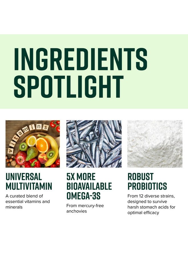 Vibrant Health, Trilogy, Probiotic Multivitamin with an Essential Blend of Omega-3, Vitamin A, B12, C, D3, E, Selenium, Magnesium & Zinc, 30 Servings - Image 3