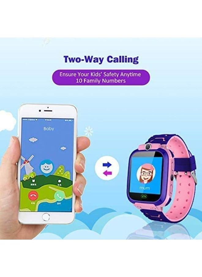 Nabi - Kids Smart Watch Phone Music Smart Wrist Watch for 3-12 Year Old Boys Girls with Camera Sim Card Slot Touch Screen Game Watch Outdoor Activities Toys Childrens Day Gift (Pink) - Image 1