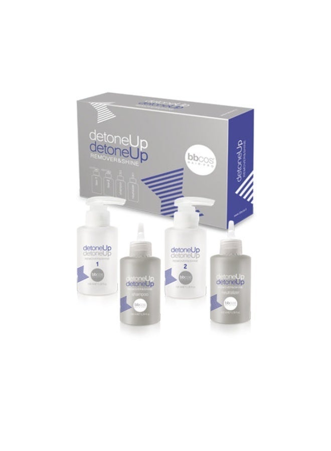 BBCOS - DetoneUp Hair Color Remover & Shine Kit - 4 x 100ml - Image 3