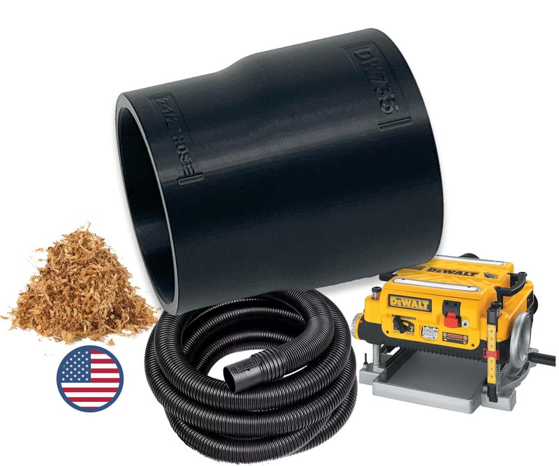 HuttonTOOLS Hose Adapter for DeWalt DW735 DW735X Planers Made in USA 212 Hose - Image 2