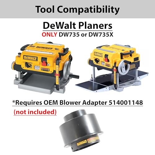HuttonTOOLS Hose Adapter for DeWalt DW735 DW735X Planers Made in USA 212 Hose - Image 3