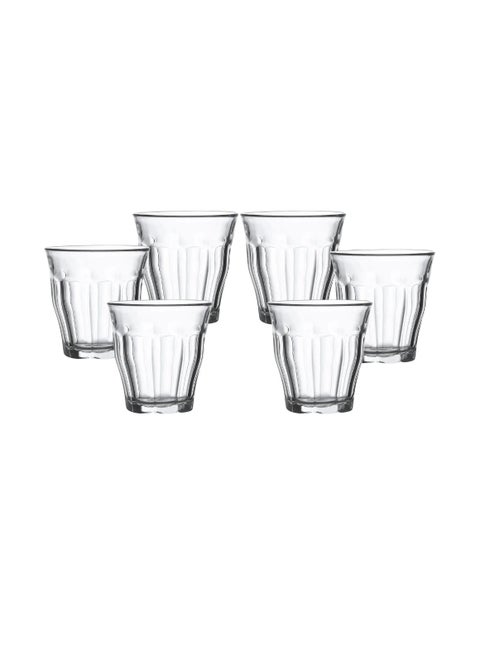 Liying Piccolo Coffee Cups Set of 6 Clear Glass Cups 160ml for Coffee/Milk Insulated Shot Glasses Regular Espresso Accessories for CoffeeShop, Home, Kitchen and bar