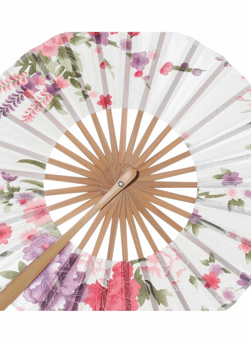 Vintage Floral Lace Handheld Folding Fan Various Patterns Elegant Design  - Image 4