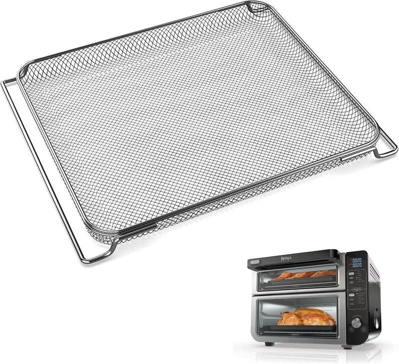 DEMEDO Replacement Air Fryer Basket for Ninja DCT401 DCT451 DCT402BK Double Oven, Stainless Steel Air Fryer Basket for Ninja 12-in-1 Toaster Oven, Mesh Basket for Ninja Smart Convection Oven Accessories - Image 1