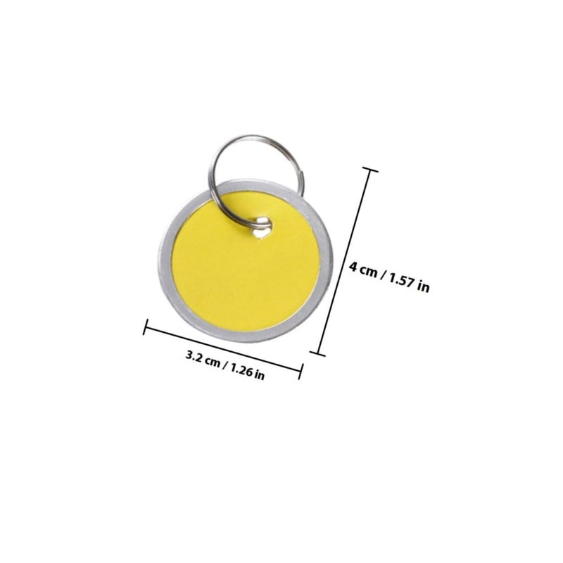 50 Pieces Colorful Round Luggage Tags With Rings Portable Keychain Labels For Travel - Image 3