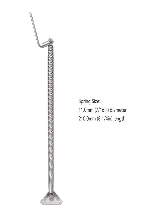 Acouto 2pcs Hatch Support Spring 304 Stainless Steel 8 1/4in for Yacht RV Door Lid spring holder lid support spring hatch support Hatch Support Holder Hatch Support - Image 2
