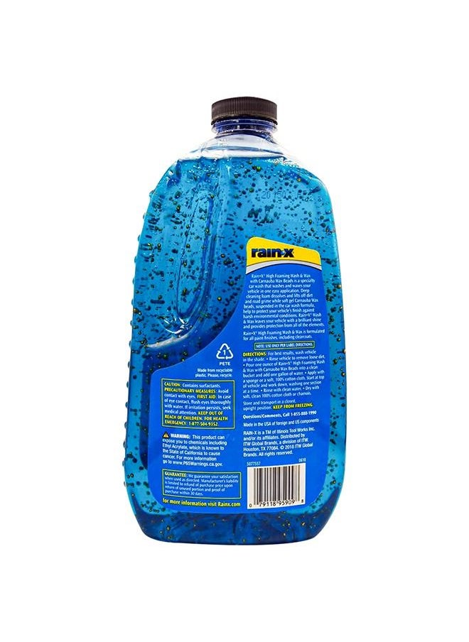 Rain-X - Rain-X High Foaming Wash & Wax With Carnauba Wax Beads Car Cleaner Solution, Deep Cleaning Foam Brilliant Shine 1.89 L - Image 1