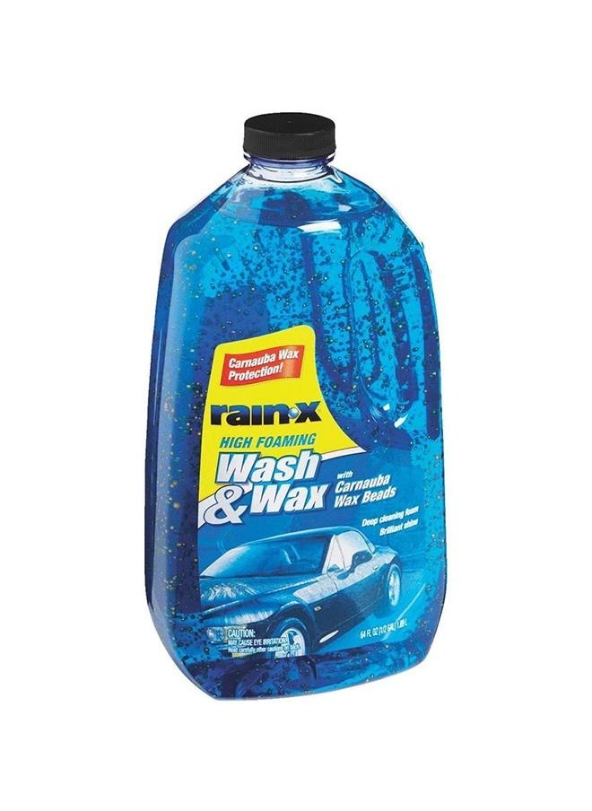 Rain-X - Rain-X High Foaming Wash & Wax With Carnauba Wax Beads Car Cleaner Solution, Deep Cleaning Foam Brilliant Shine 1.89 L - Image 1