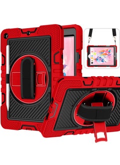 Digital Computer/tablet Protective Case Anti-dust Waterproof Shockproof Cover For Ipad 10.2 Inch 2019 Model-Color:Red + Black-Applicable Model:TAB S7 T870/T875/TAB S8 T800/T806