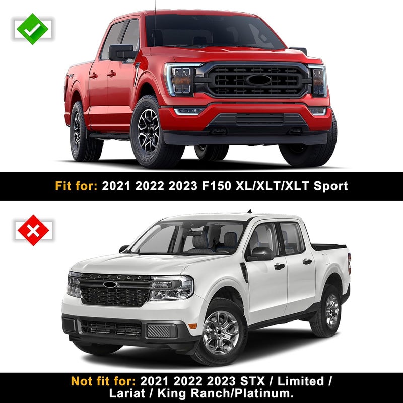 FICOLPO أضواء الشواية LED من FICOLPO 5 قطع لسيارة فورد F150 XL/XLT/XLT سبورت 2021-2023 - أضواء شواية أمامية بيضاء مع فيوز وهارنس - Image 3