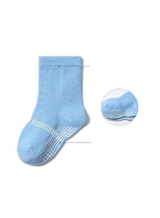 Daytoyz 6 Pairs Baby Kids Anti-slip Socks Cotton non-skid Ankle Socks, Fit for 1-3 Years Old Kids-L - Image 5
