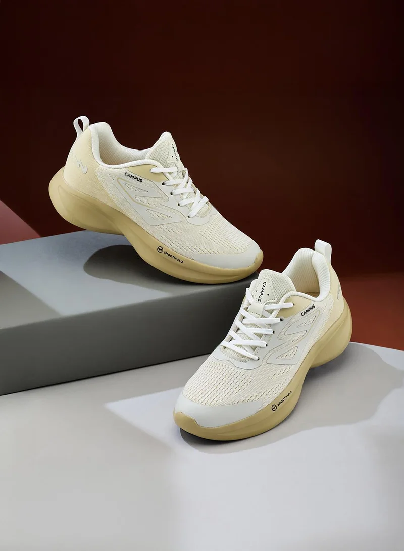 CAMPUS Women’s Off White Comfort Low Top Sneakers – Clean Monotone Design Shoes that Instantly Stands Out