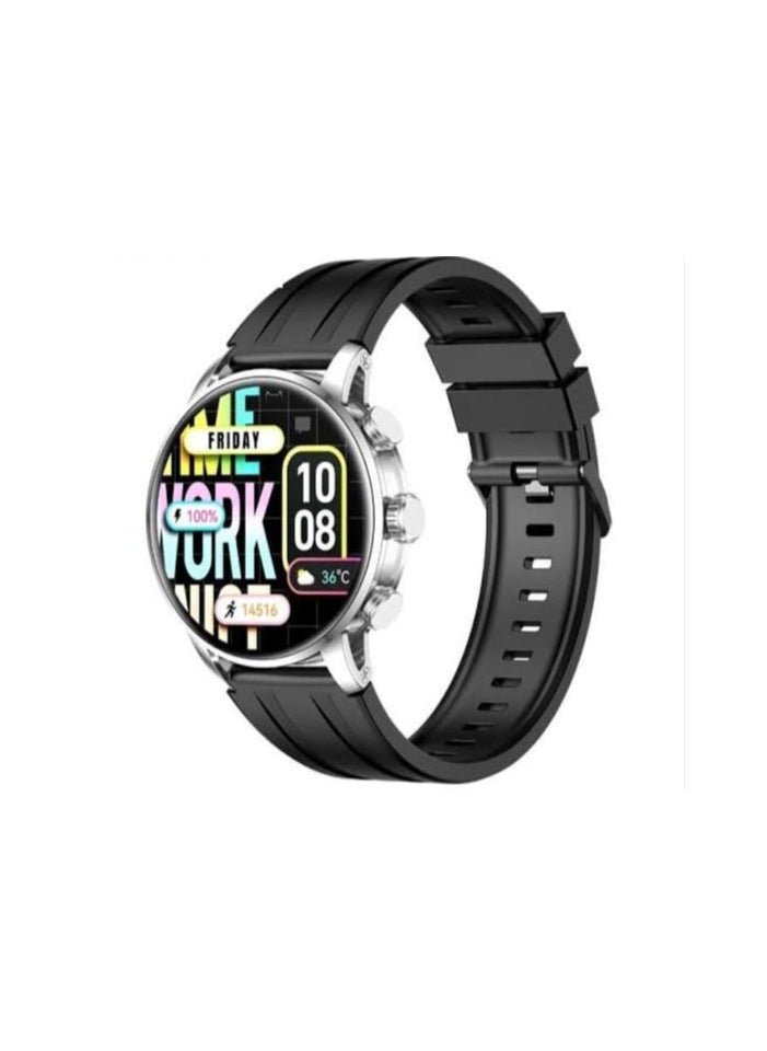 KIESLECT - Kieslect Kr2 Pro Smartwatch – Superior Performance in a Stylish Design  Elevate your experience with the Kieslect Kr2 Pro smartwatch, equipped with a dual-core processor and triple-speed performance, providing fast, smooth responsiveness. The watch features a 1.58-inch high-resolution AMOLED screen with Always-On Display for a constant view of information. - Image 1