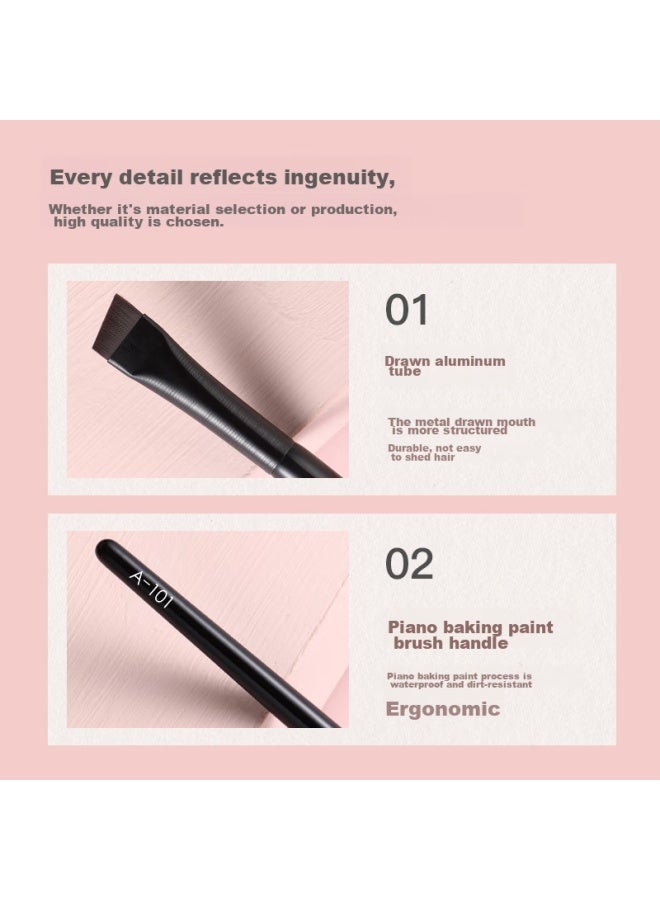 GOOOD Gudi Goood Feifei's Same Style , Knife-edge Eyeliner Brush, Cangzhou Makeup Brush A102+a101+a103, Flat Head Angled Eyebrow Brush, Eye Area, Monarch Eyebrow, Concealer Makeup Brush - Image 3