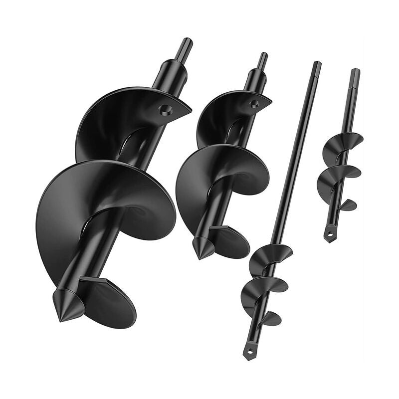 مثقاب حلزوني للزراعة - طقم 1.6 × 16 بوصة و3.5 × 16 بوصة - مثقاب حلزوني للحديقة وأداة لزراعة الأبصال - مناسب لنباتات الزينة وفتحات المظلات - رأس سداسي 3/8 بوصة - Image 1