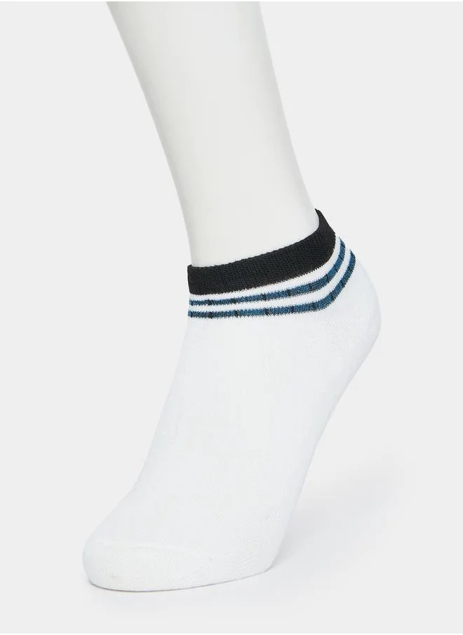 Styli Set of 5 - Striped Cuff Ankle Length Socks