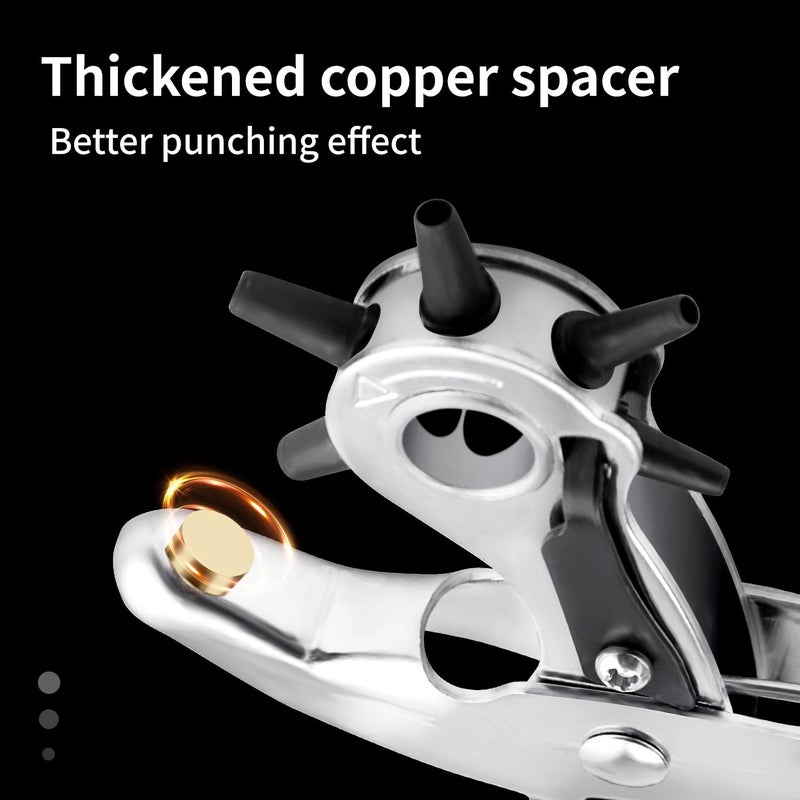 XOOL Belt Hole Puncher for Leather, Precision Multi-Size Leather Hole Punch for Watch Bands, Straps, Collars, Saddles, Shoes, Fabric, DIY Home, Craft Projects - Image 3