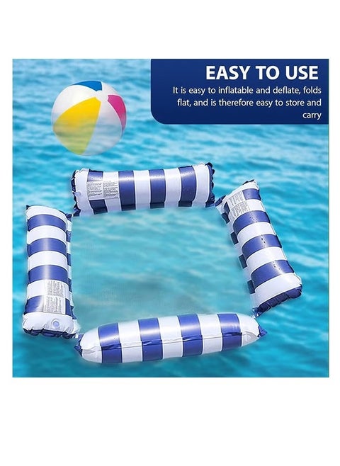 Swimming Pool Floats, 4-in-1 Adults Pool Float & Water Hammock with Air Pumps, Multi-Purpose, Inflatable Pool Floats for Adults Blue