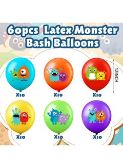 Civaner 60 Pieces Bash Balloons Decorative Birthday Party Supplies Kidsparty Balloons 6 Styles Balloon Toy Kid For Kids Boys Girls Birthday Party Favors  - Image 3
