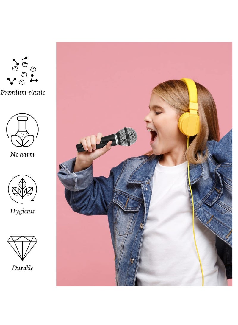 KASTWAVE Microphone Toy, Microphone Karaoke Kids, Toy Microphone Set Birthday Party Favors,  Pretend Play or Costume Prop, Toys for Boys and Girls Gift for Birthday Party (Black) - Image 3