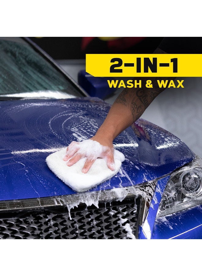 ثري دي شامبو غسيل السيارات الغني ذو الرغوة العالية والمتوازن درجة الحموضة من 3D Wash N Wax سعة 0.94 لتر، 32 أونصة، مع حماية من الشمع، يزيل الأوساخ وأوساخ الطريق والغبار دون إتلاف الطلاء، ويضيف حماية من شمع الكارنوبا والبوليمر، تركيبة غسيل وشمع 2 في 1 آمنة لجميع أنواع الطلاء - 201 - Image 2