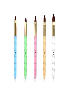 Sinen 5Pcs UV Gel Acrylic Nail Brush Set for Nail Art Tips Builder and Painting 