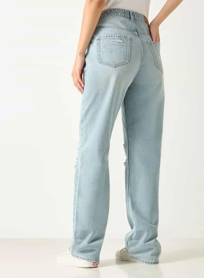 Lee Cooper Lee Cooper Ripped Detail Jeans with Pockets