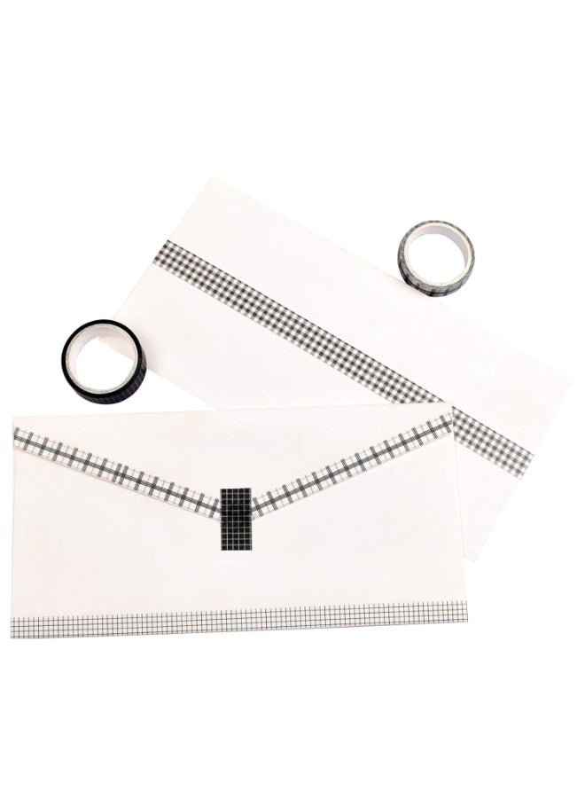 Washi Tape Set, 6 Rolls 16.4ft Long Black Texture Star Moon Decorative Washi Masking Tapes for Scrapbooking, DIY, Craft, Planners, Scrapbooking, Gift Wrapping - Image 5