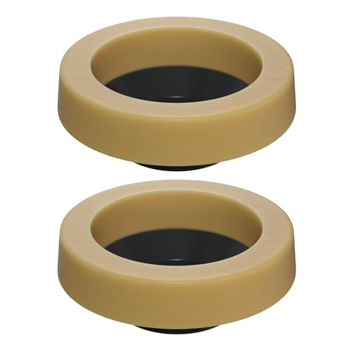 Hibbent 2 Pack Toilet Wax Ring, Thick Toilet Bowl Wax Ring Gasket for Toilet Bowl, Polyethylene Flange- Gas, Odor and Watertight Seal, Fits 3-inch and 4-inch Waste Line - Image 1