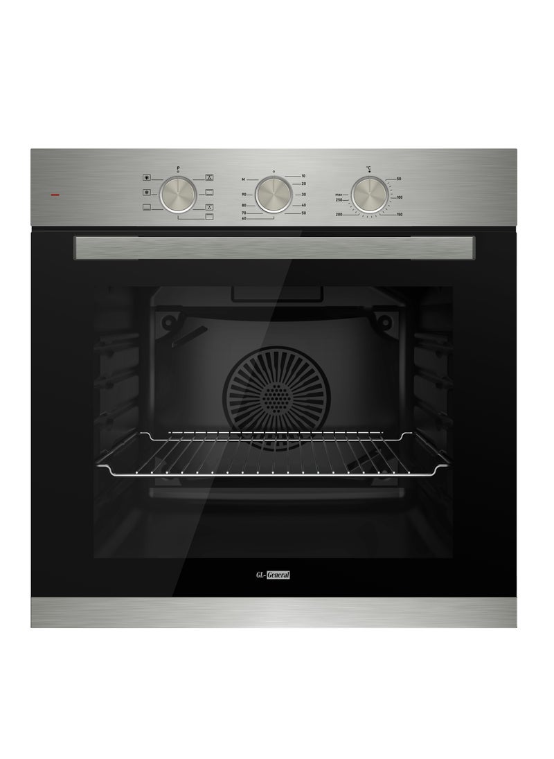 GL General General GL Built-In Electric Oven, 7 Programs, 72 Lt, 60x60 cm, Power Timer, Cooling Fan, High Quality Material  - Image 1
