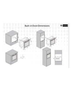GL General General GL Built-In Electric Oven, 7 Programs, 72 Lt, 60x60 cm, Power Timer, Cooling Fan, High Quality Material  - Image 3